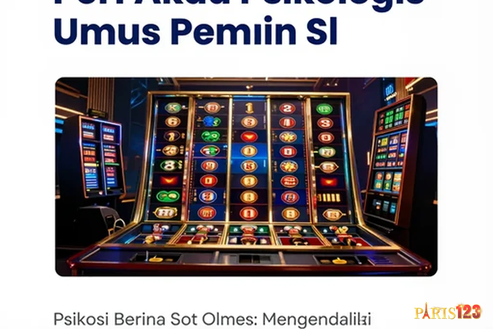 Perilaku Psikologis Umum Pemain Slot