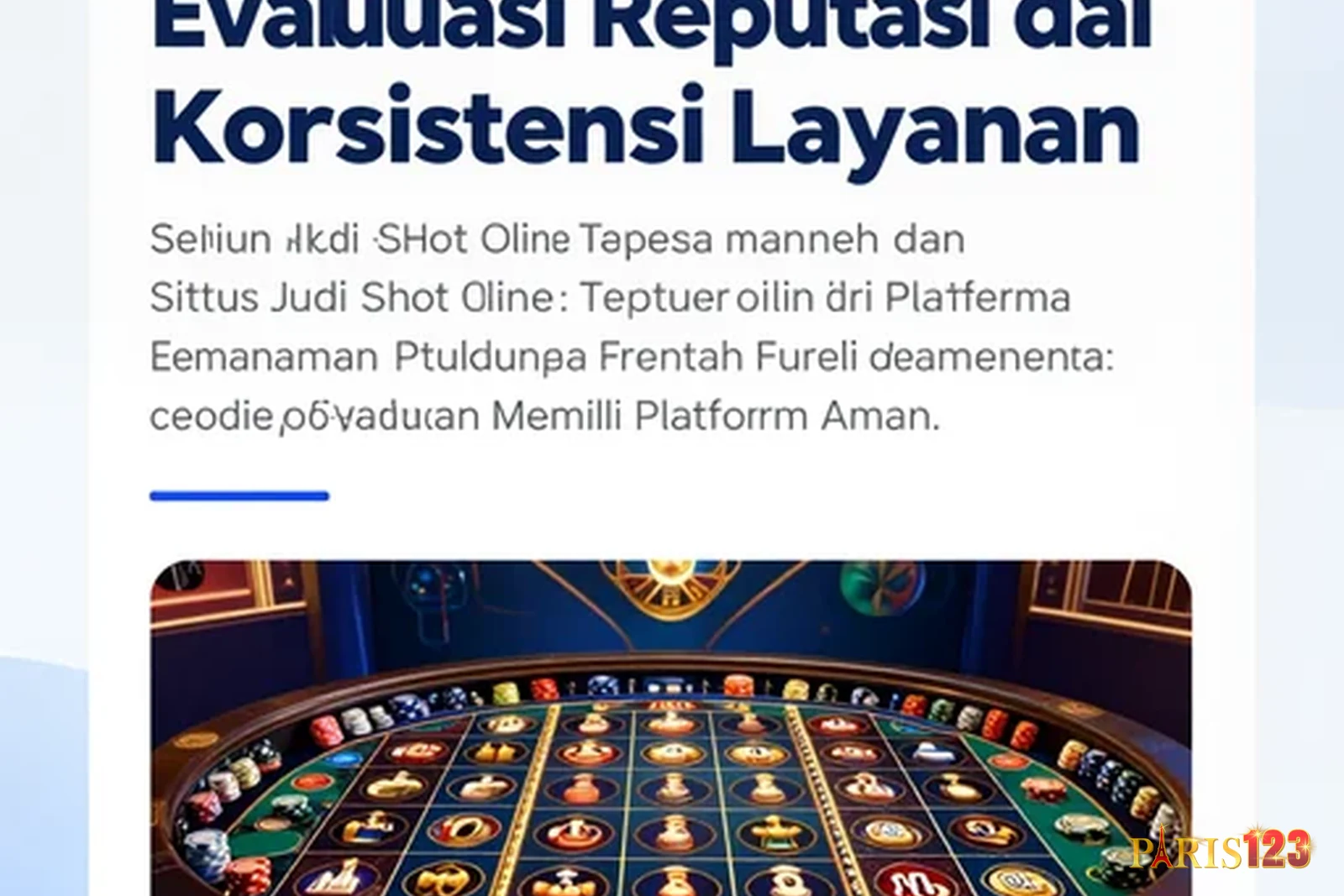 Evaluasi Reputasi dan Konsistensi Layanan